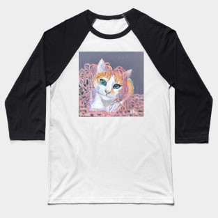 Kitty in pink shawl Baseball T-Shirt